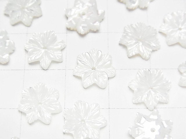高品質白蝶貝(銀唇蠔)AAA 花朵 10毫米 中心孔 3個