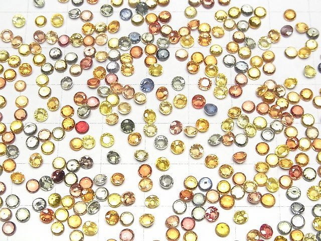 Hochwertiger mehrfarbiger Saphir AAA lose Stein rund facettiert 3,25x3,25mm 5 Stück