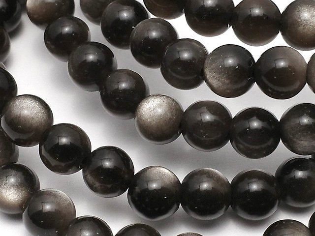 銀曜石 AAA 級 圓珠 6mm 手鍊