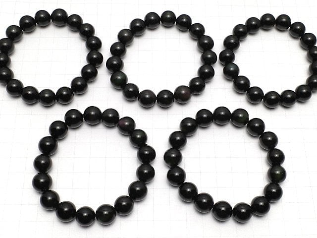 Regenbogenobsidian AAA Rund 12mm Armband