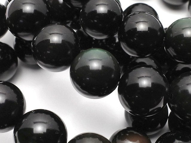 彩虹黑曜石 AAA 圓珠 14mm 手鍊