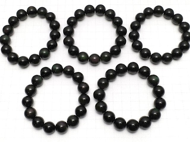 Regenbogenobsidian AAA Rund 14mm Armband