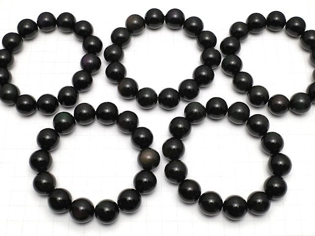 Regenbogenobsidian AAA Rund 16mm Armband