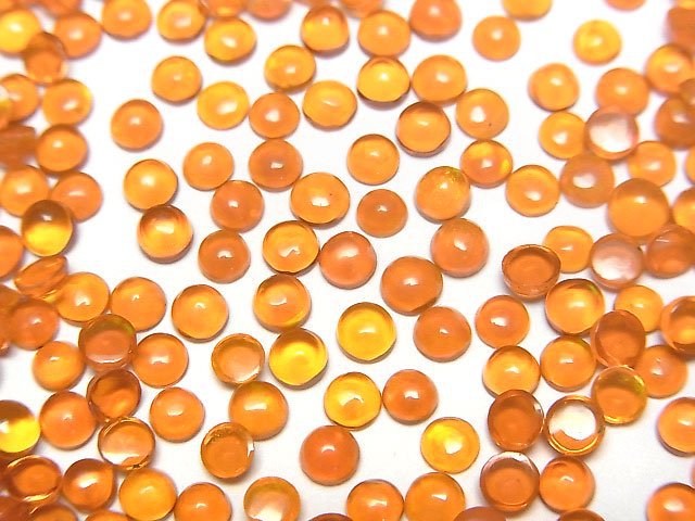 Orange color Opal Round Cabochon 3x3mm 10pcs