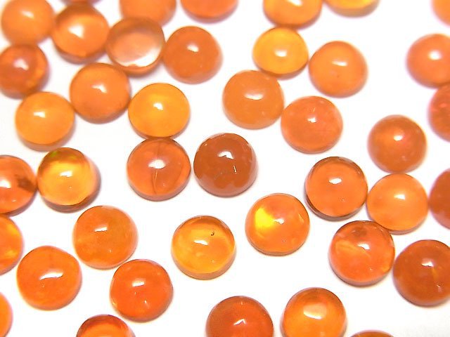 Orange color Opal Round Cabochon 5x5mm 5pcs