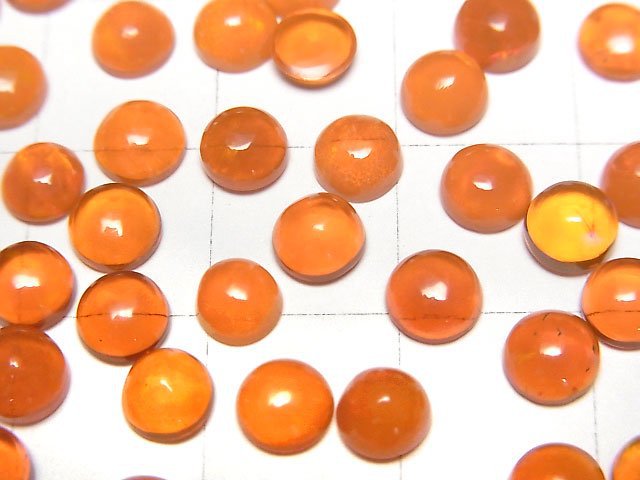 Orange color Opal Round Cabochon 5x5mm 5pcs
