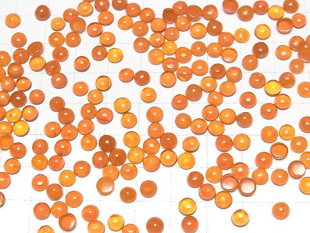 Oranger Opal runder Cabochon 5x5mm 5Stücke