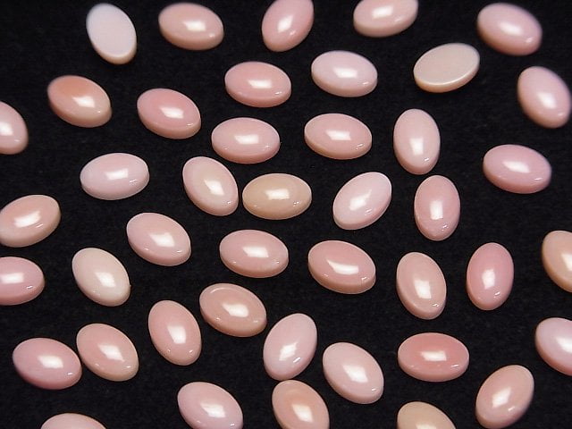 Hochwertige Königin-Conch-Muschel AAA Oval Cabochon 6x4mm 3 Stück