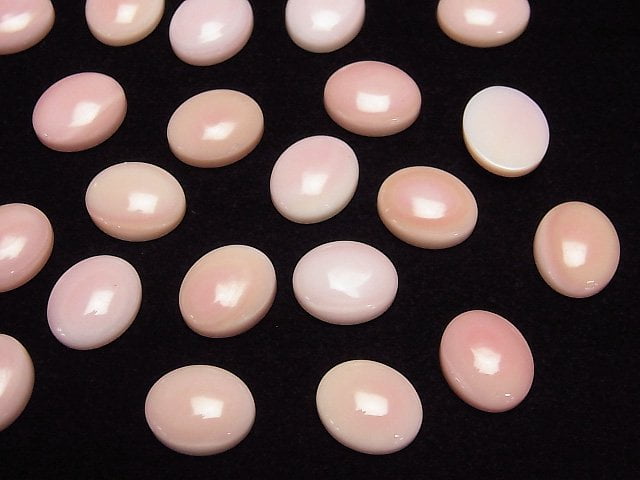 Hochwertige Königin-Conch-Muschel AAA Oval Cabochon 12x10mm 1 Stück