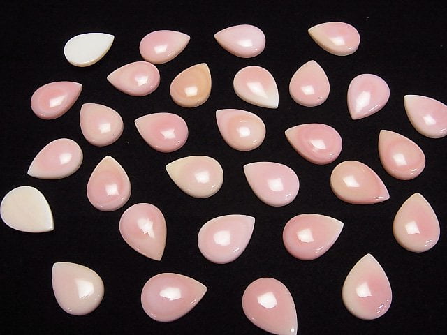 Hochwertige Königin-Conch-Muschel AAA Tropfenform Cabochon 18x13mm 1 Stück