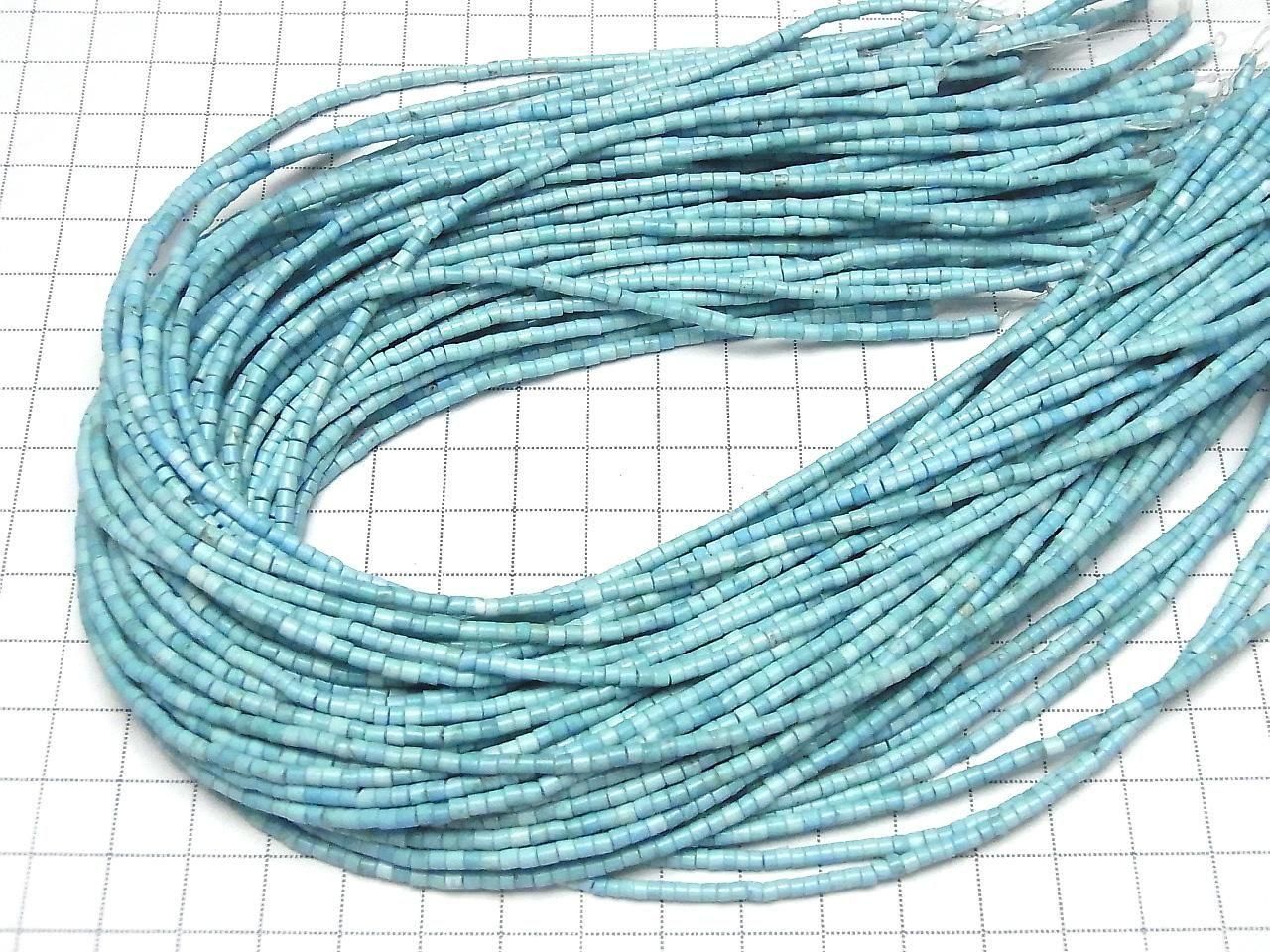 Magnesit-Türkis Rondelle (Heishi) 2x2x2mm 1 Strang Perlen (ca. 15 Zoll/37 cm)