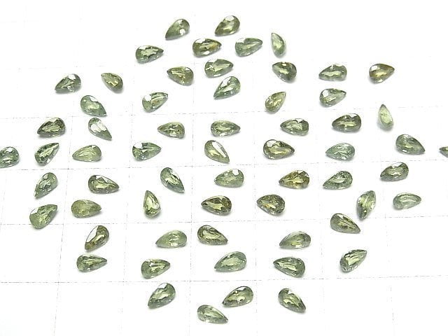 Hochwertiger Demantoid-Granat AAA Lose Stein Tropfenform Facettiert 5x3mm 1 Stück