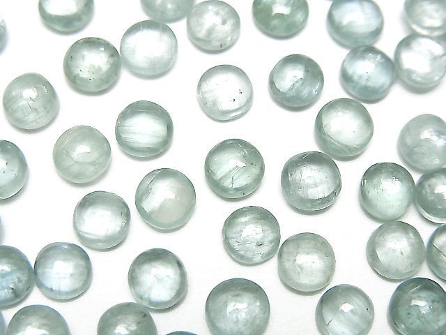 高品質海藍藍晶石 AAA - 圓形蛋面 5x5mm 3顆