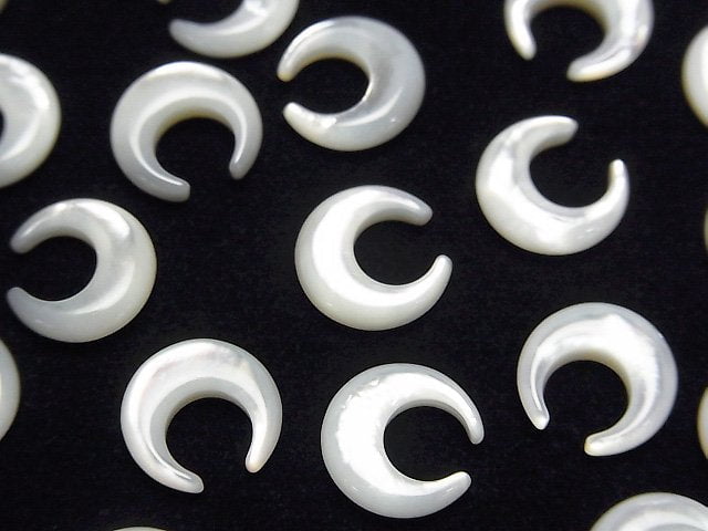 高品質白蝶貝(銀唇牡蠣)AAA 月亮圖案 10x10mm 4顆