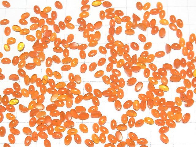 Oranger Opal ovaler Cabochon 5x3mm 10Stücke