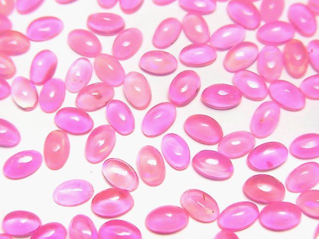 Pink color Opal Oval Cabochon 5x3mm 10pcs