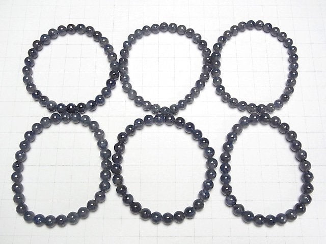 Saphir AA+ Rund 6mm Armband