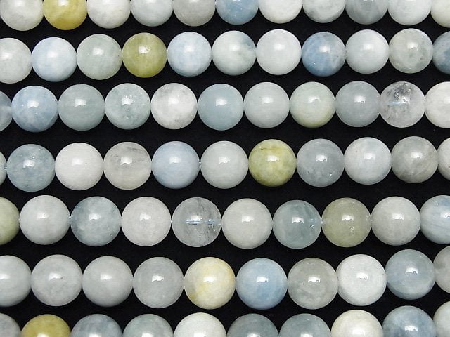 Multicolor Aquamarin AA rund 12mm halb oder 1strang Perlen (ca. 15 Zoll / 37 cm)