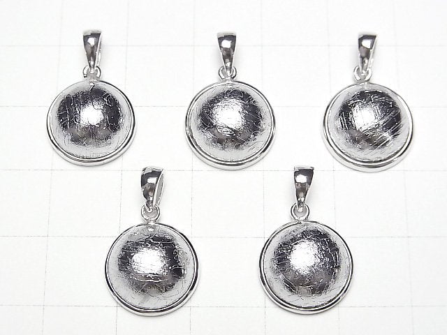 Meteoriten (Altai-Meteoriten) Runde Anhänger 13.5x13.5mm Silber925 1Stk