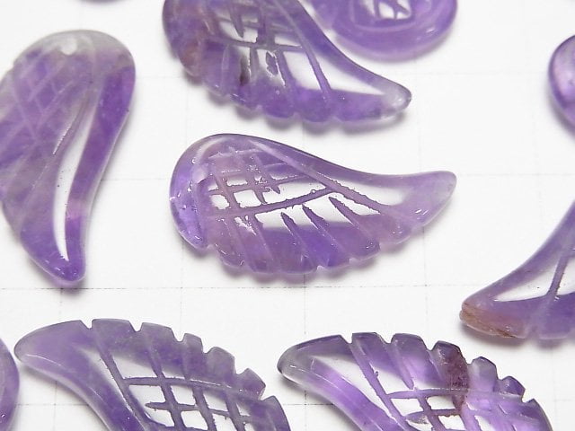 紫水晶 AA 天使翅膀 24x12x5mm 3件裝