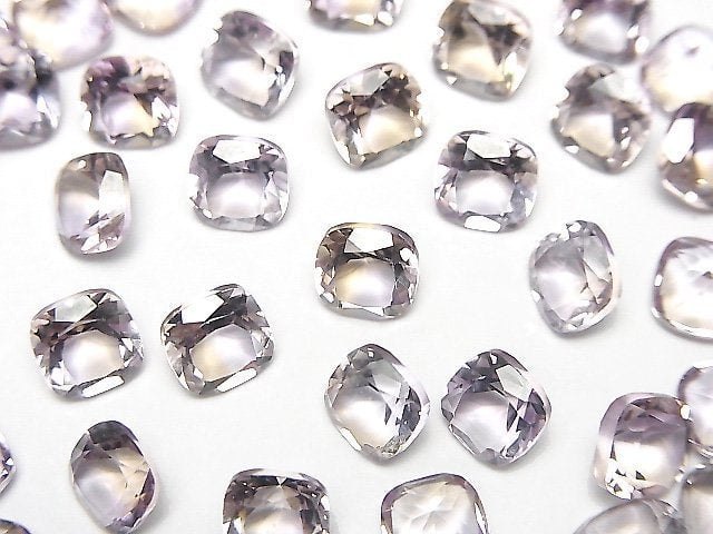 High Quality Amethyst x Citrine AAA Loose stone Square Faceted 6x6mm 2pcs