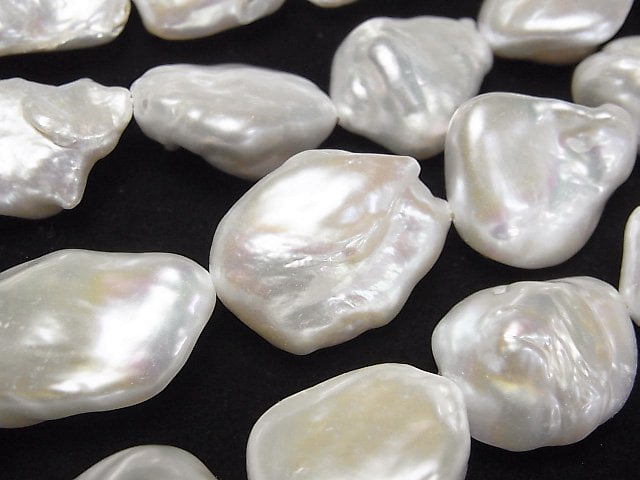 Fresh Water Pearl Keshi Pearl AA++ Baroque 17-26mm White 1strand beads (aprx.15inch/37cm)