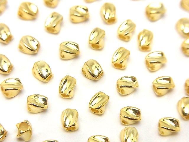 Silver925 Twist Tube 4x3x3mm 18KGP 4pcs