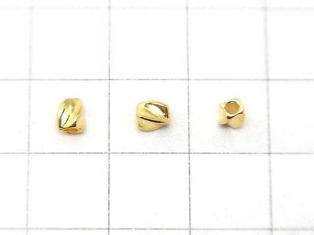 Silver925 Twist Tube 4x3x3mm 18KGP 4pcs