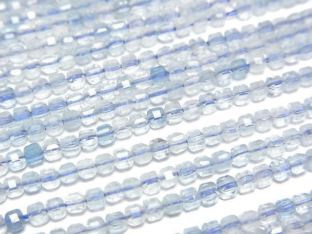 High Quality! Aquamarine AAA- Cube Shape 2x2x2mm 1strand beads (aprx.15inch/37cm)