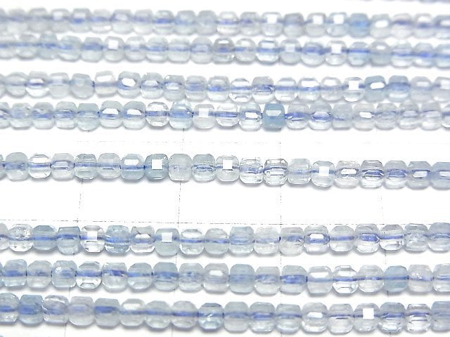 High Quality! Aquamarine AAA- Cube Shape 2x2x2mm 1strand beads (aprx.15inch/37cm)