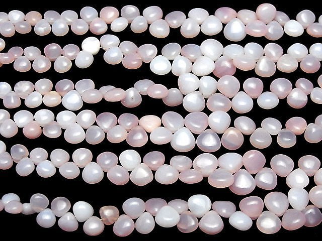 Rosa Opal AAA- Kastanie (Glatt) halb oder 1strang Perlen (ca. 7 Zoll/18 cm)