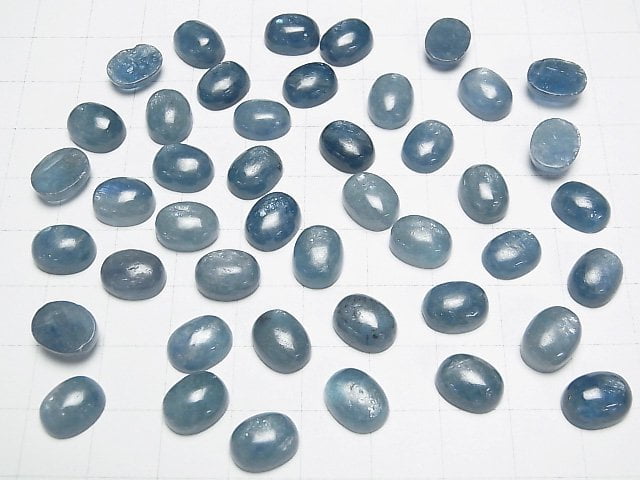 Blaugrüner Kyanit AA++ Ovaler Cabochon 10x8mm 2Stk