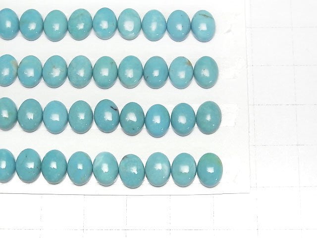 Türkis AAA Oval Cabochon 8x6mm 2 Stück