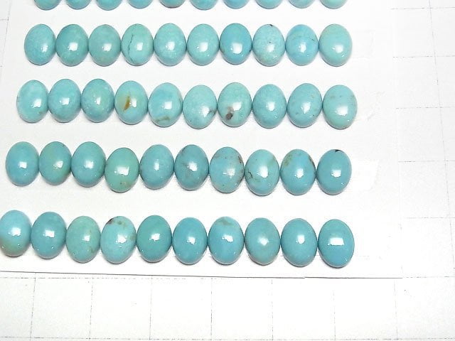 Türkis AAA- Oval Cabochon 8x6mm 2 Stück