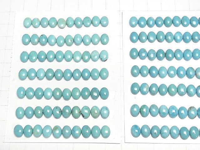 Türkis AAA- Oval Cabochon 8x6mm 2 Stück