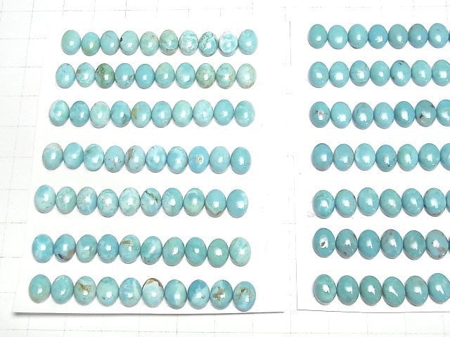 Türkis AA++ Oval Cabochon 8x6mm 2 Stück