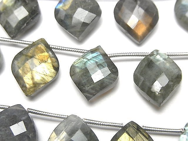 High Quality Labradorite AA++ Transformed Faceted Marquise half or 1strand beads (10pcs)