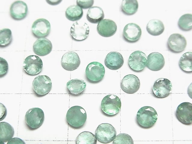 High Quality Emerald AA++ Loose stone Round Faceted 4x4mm 1pc