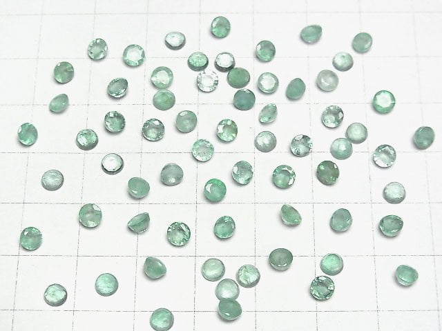 Hochwertiger! Smaragd AA++ Lose Steine rund facettiert 4x4mm 1Stk