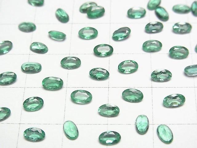 Sambia Hochwertiger Smaragd AAA Lose Stein Oval Facettiert 5x3mm 1 Stück
