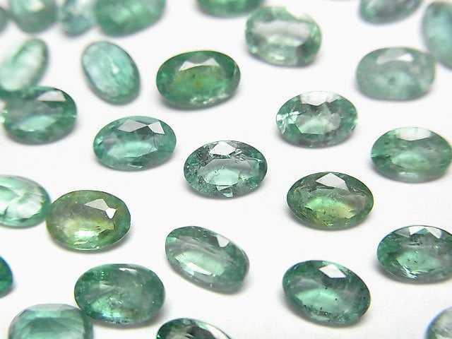 尚比亞高質量祖母綠 AAA 級 - 裸石 橢圓形刻面 6x4mm 1顆