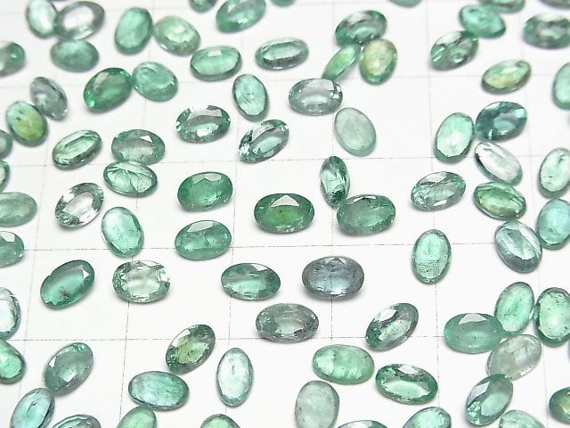 Sambia Hochwertiger Smaragd AAA- Lose Stein Oval Facettiert 6x4mm 1 Stück