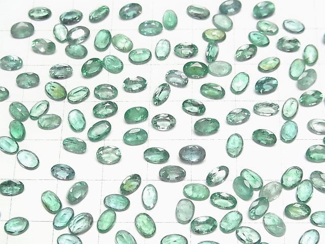 Sambia Hochwertiger Smaragd AAA- Lose Stein Oval Facettiert 6x4mm 1 Stück