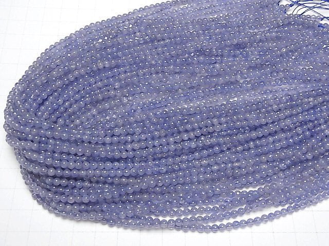Tanzanite AAA- Round 3.5mm half or 1strand beads (aprx.15inch/38cm)