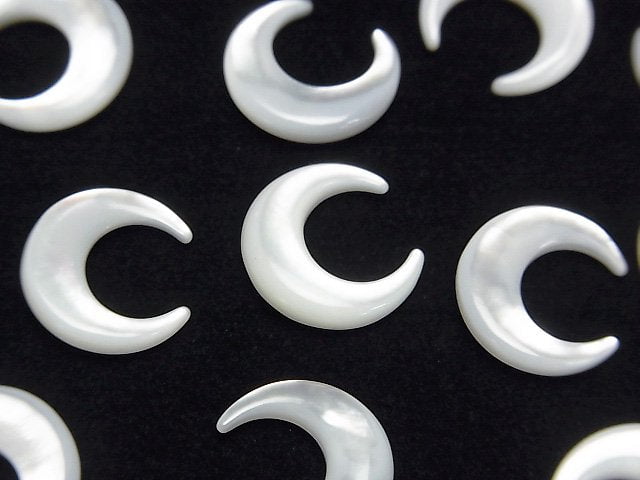 高品質白碟貝(白唇蠔)AAA月亮圖案 12x11mm 4顆