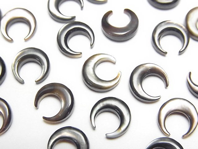 高品質黑碟貝 (黑蝶貝) AAA 月亮圖案 8x8mm 4顆
