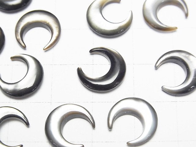 高品質黑蝶貝(黑邊牡蠣)AAA 月亮圖案 12x11mm 4顆
