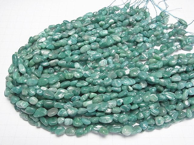 Russischer Amazonit AA Nugget 1 Strang Perlen (ca. 15 Zoll/36 cm)