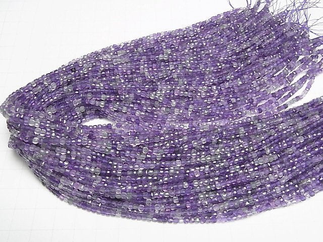 Hochwertig! Mehrfarbiger Fluorit AAA Würfelform 2.5x2.5x2.5mm 1Strang Perlen (ca. 15inch/37cm)