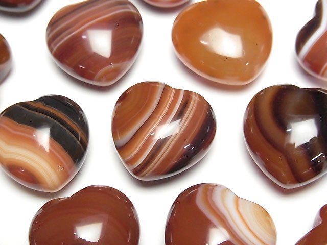 Carnelian, Sardonyx Undrilled Heart 19x20mm 2pcs